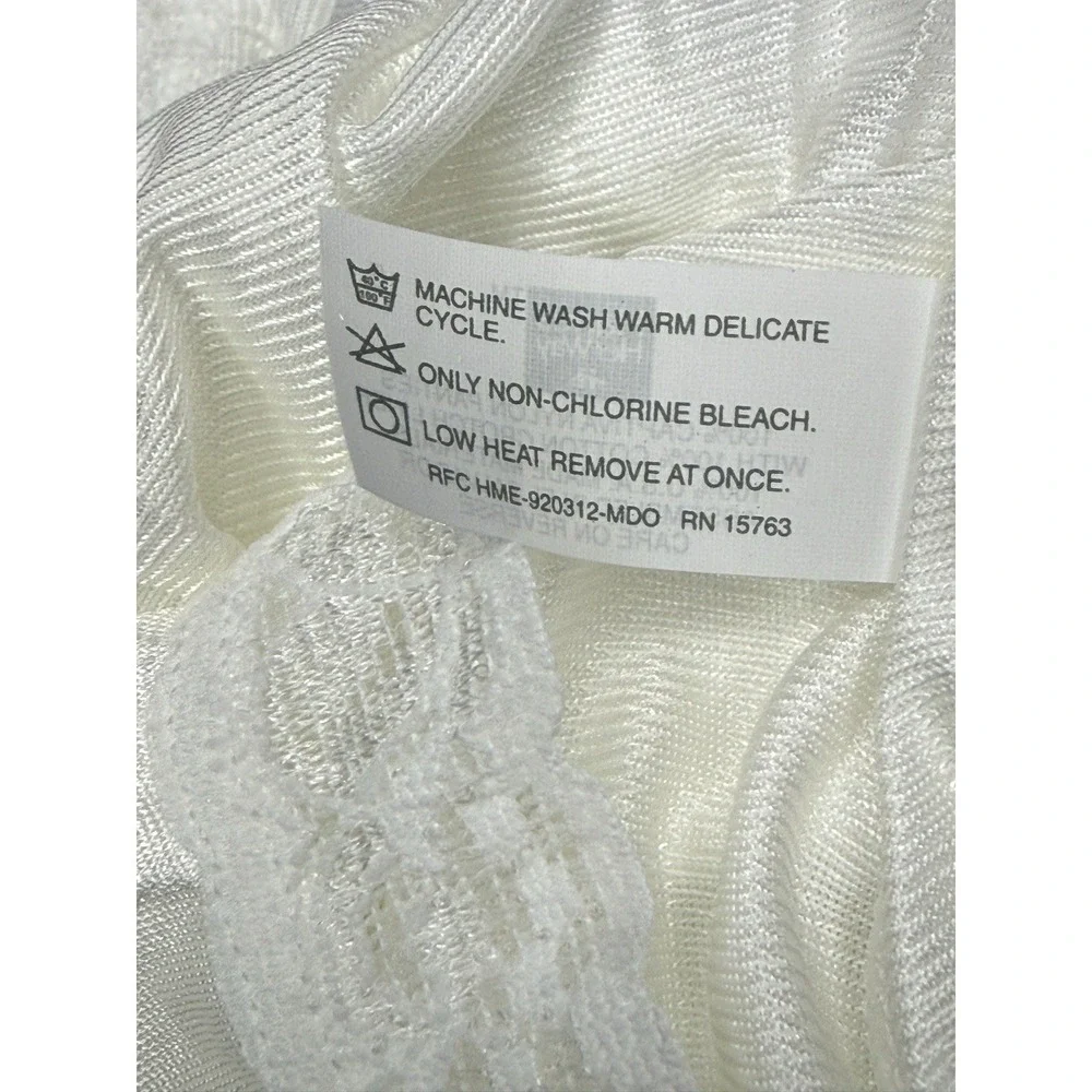 Hanes Panties Lot‎ Vtg Satin Nylon White Lot Sz 5 Lace Semi Sheer Shiny Granny